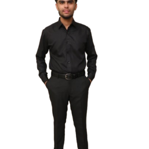 Combo: Black Shirt and Black Pant (Unstitched)