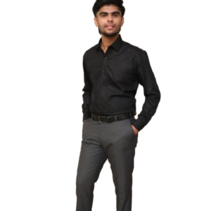Combo: Black Shirt and Grey Pant (Unstitched)